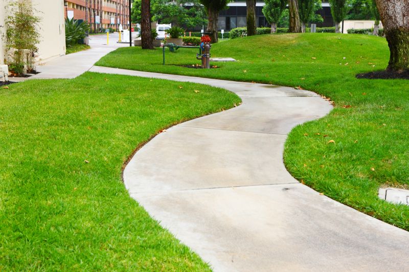 Curved Concrete Walkway